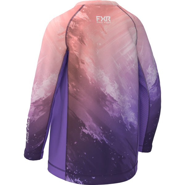 Chandail Derby UPF Enfant FXR rose, de dos