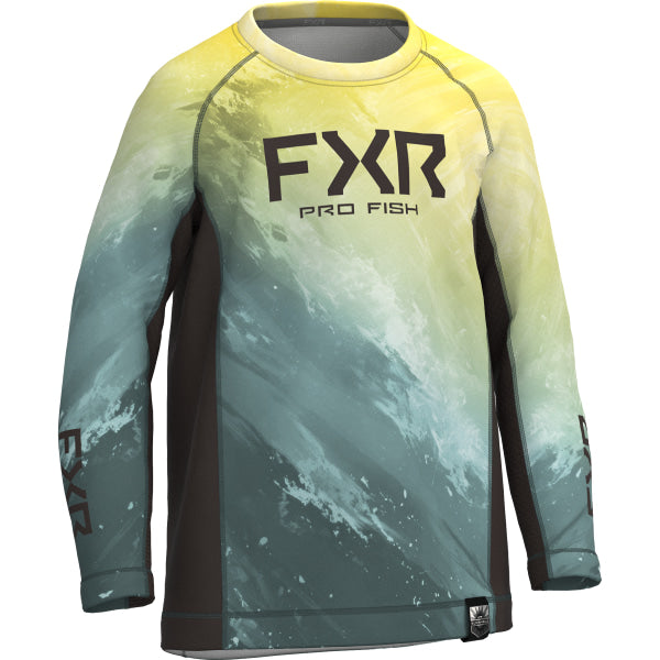 Chandail Derby UPF Enfant FXR jaune, de face