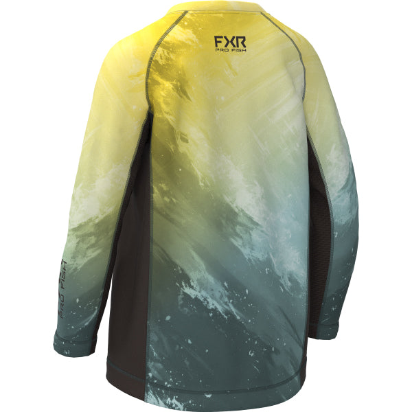 Chandail Derby UPF Enfant FXR jaune, de dos