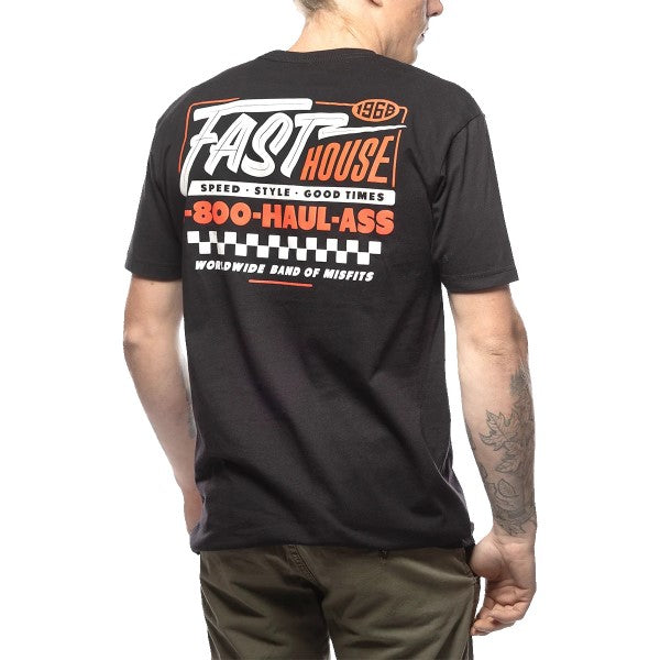 T-Shirt Toll Free Noir/Blanc/Rouge essayage de dos