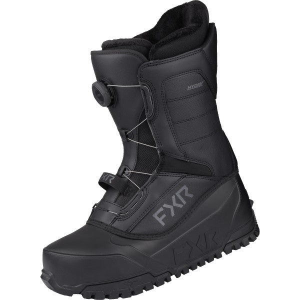 Bottes de Motoneige Transfer BOA Noir Ops incliné de face