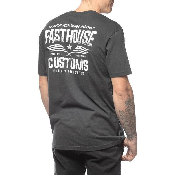 T-Shirt Tremor Gris/Blanc essayage de dos