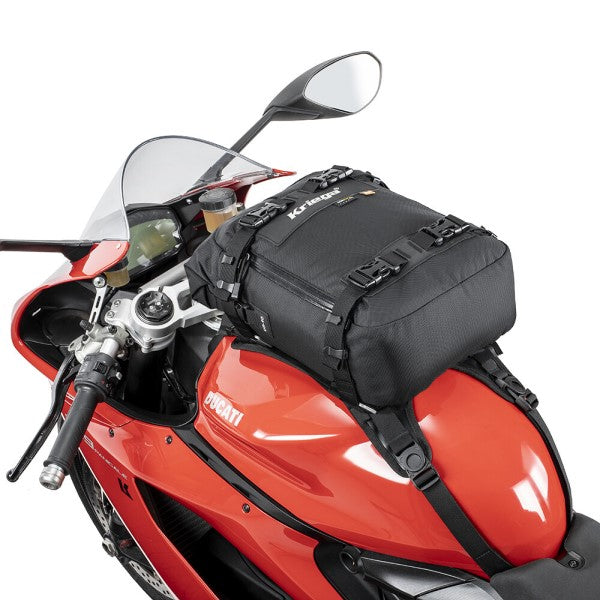 Adaptateur de Réservoir de Moto US-Drypack Noir attaché solidement avec un sac Kriega