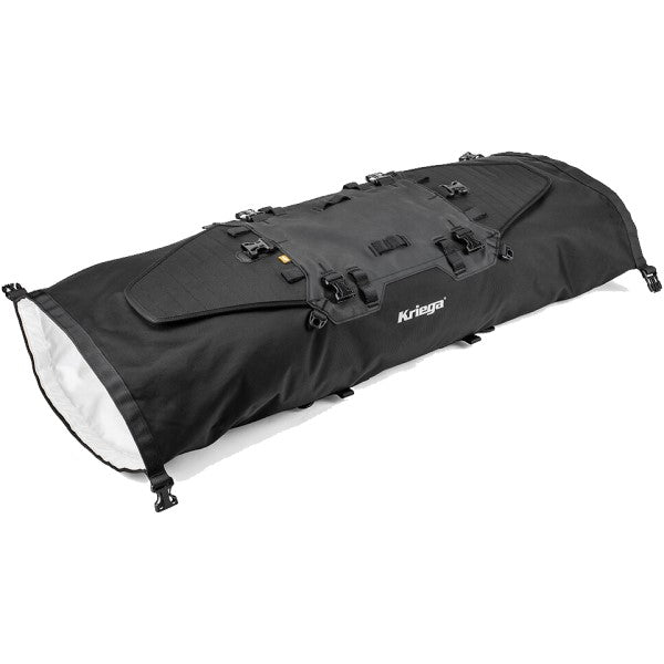 Sac Imperméable de Moto US-40 Noir ouvert incliné de face