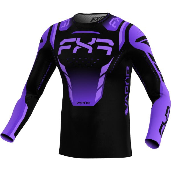 Chandail de Motocross Vapor Air Junior Noir/Mauve incliné de face