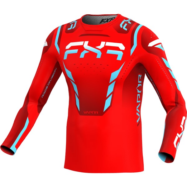 Chandail de Motocross Vapor Air Junior Rouge/Bleu incliné de face