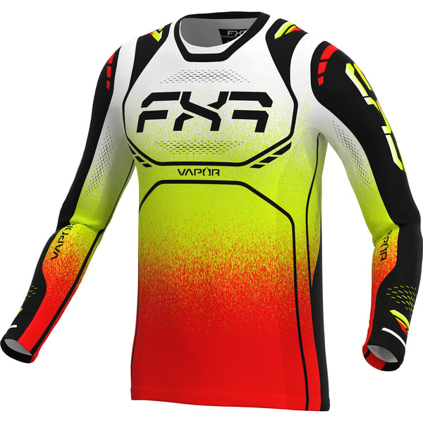 Chandail de Motocross Vapor Air MX 26.5 Haute visibilité/Noir, de face