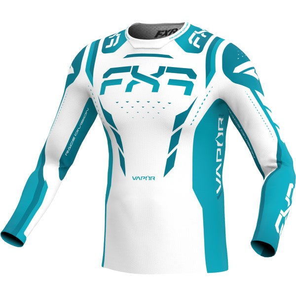 Chandail de Motocross Vapor Air Turquoise incliné de face