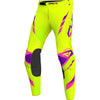 Pantalon de Motocross Vapor Air Jaune/Rose incliné de face