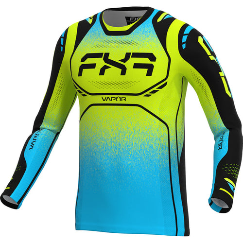 Chandail de Motocross Vapor MX 26.5 Jaune/Bleu, de face