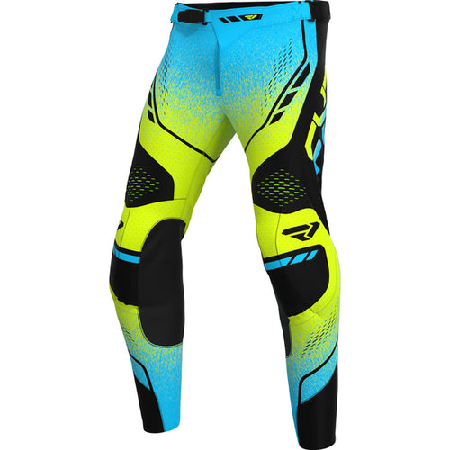 Pantalon de Motocross Vapor MX 26.5 Jaune/Bleu, de face
