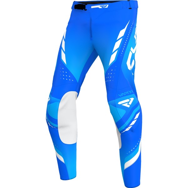 Pantalon de Motocross Vapor Bleu/Blanc incliné de face