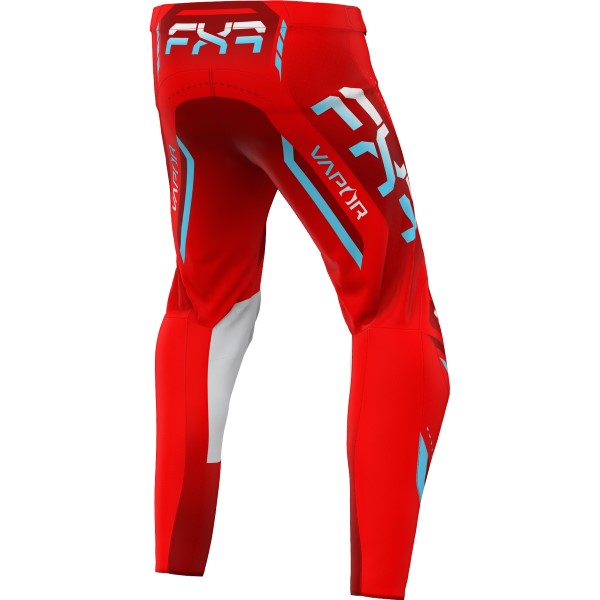 Pantalon de Motocross Vapor Rouge/Bleu incliné de dos