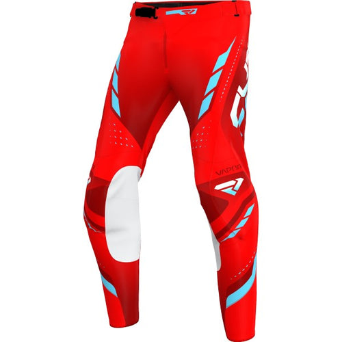 Pantalon de Motocross Vapor Rouge/Bleu incliné de face