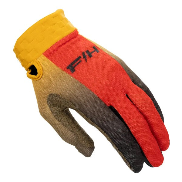 Gants de Motocross Vapor Rea/Fasthouse/rouge jaune/gauche