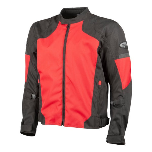 Manteau de Moto Velocity Textile Rouge, de face
