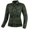Veste de Moto ChekRide Femme Noir/Vert, de face