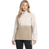 Coton Ouaté Aspen 1/4 Zip Femme Sable, de face
