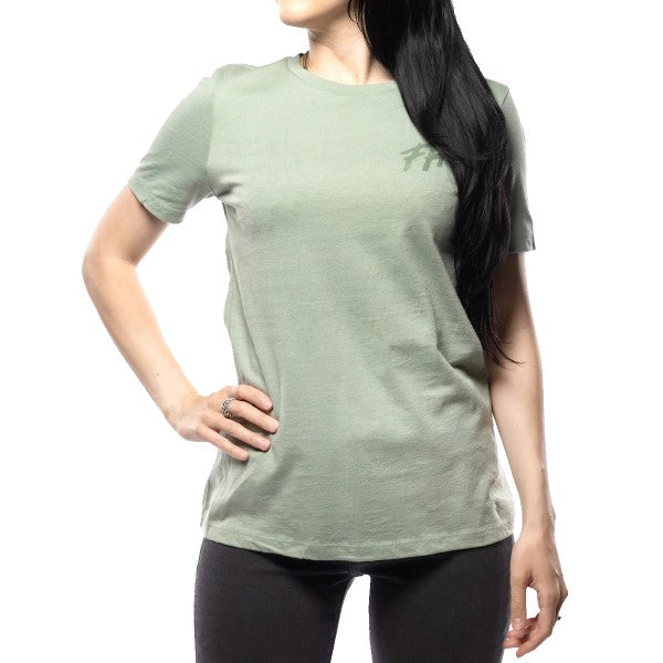 T-Shirt WFF Femme Vert essayage de face