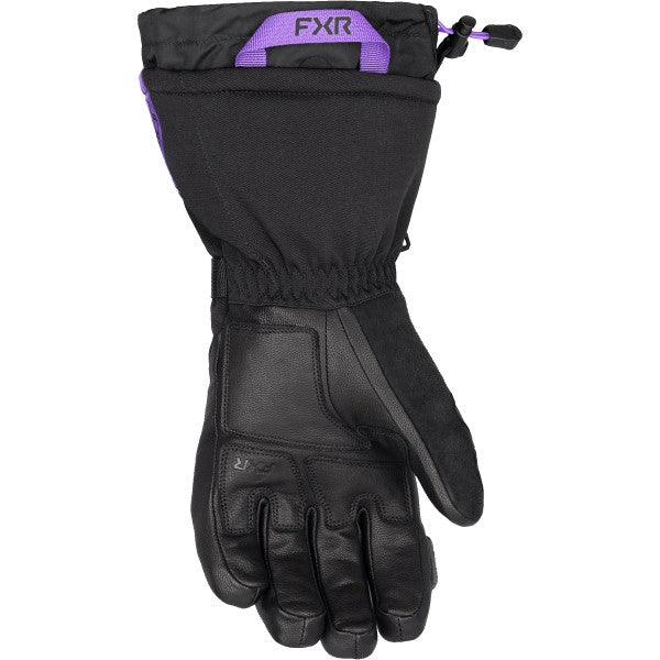 Gants de Motoneige Fusion Femme Mauve/Noir côté paume