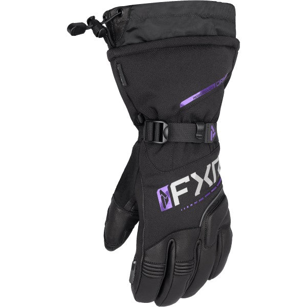 Gants de Motoneige Fusion Femme Mauve/Noir côté jointures