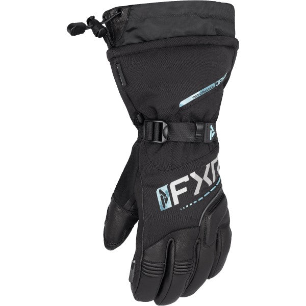 Gants de Motoneige Fusion Femme Bleu/Noir côté jointures