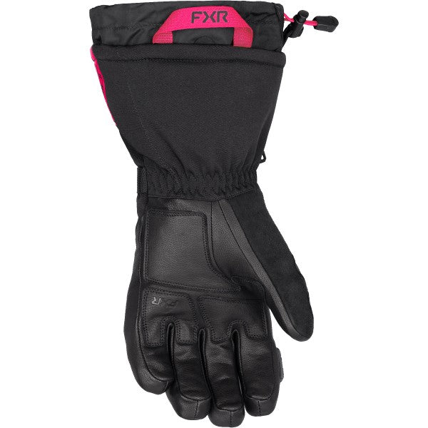 Gants de Motoneige Fusion Femme Rose/Noir côté paume
