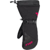 Mitaines de Motoneige Combat Hybride Femme Noir/Rose côté jointures