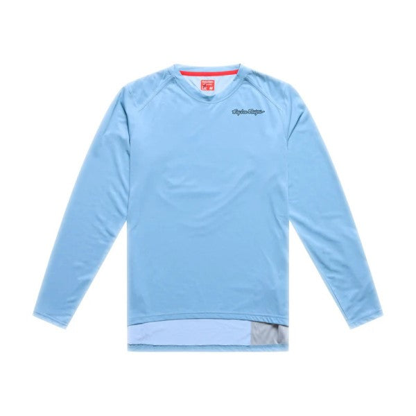 Chandail de vélo Lilium Pro Mono Femme/Troy lee/bleu clair de face