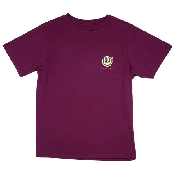 T-Shirt Happy Dayz Femme Bordeaux de face