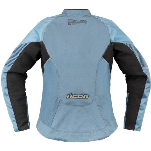 Manteau de Moto Overlord 3 Femme Icon bleu, de dos