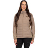 Manteau Coupe-vent Phoenix Quilted Femme Beige, de face