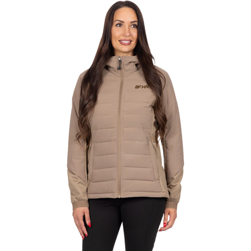 Manteau Coupe-vent Phoenix Quilted Femme Beige, de face