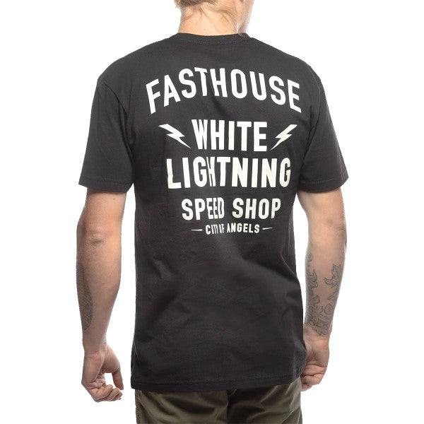 T-Shirt White Lightning Noir/Blanc essayage de dos