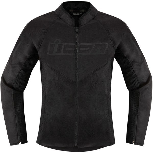 Manteau de Moto Hooligan Femme Icon noir, de face
