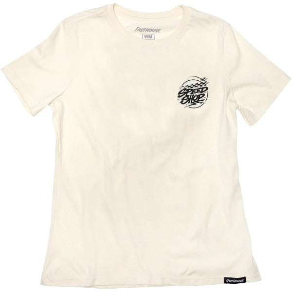 T-Shirt Burner Femme Blanc/Noir de face