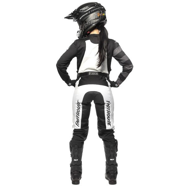 Pantalon de Motocross Motorall MX Femme Blanc/Noir, arrière