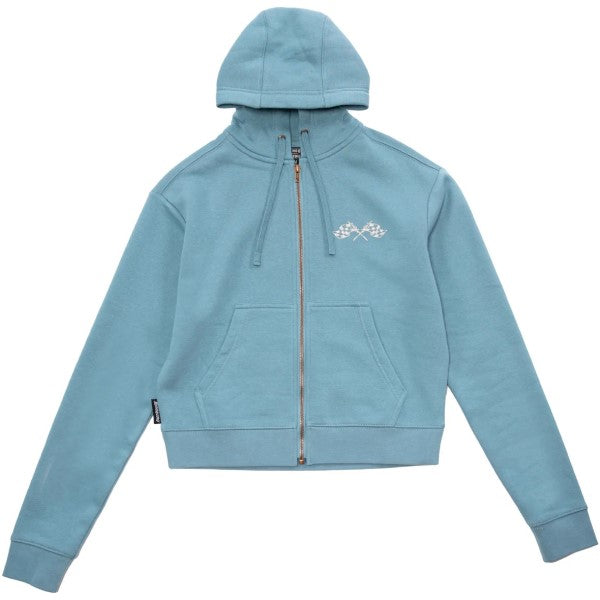 Coton Ouaté avec Fermeture Éclair Crown Femme Turquoise de face