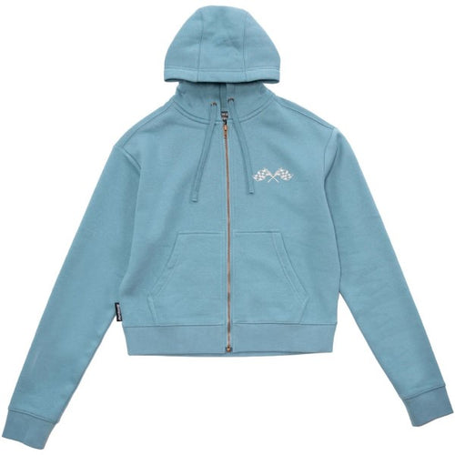 Coton Ouaté avec Fermeture Éclair Crown Femme Turquoise de face