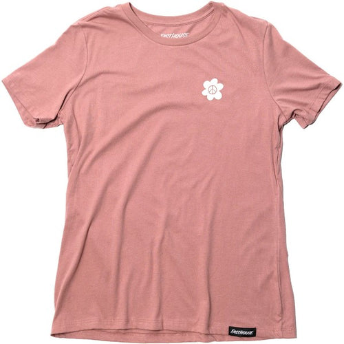 T-Shirt Flourish Femme Rose/Blanc de face