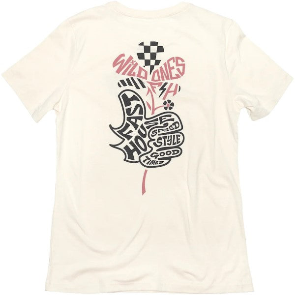 T-Shirt Garden Party Femme Blanc/Rose de dos