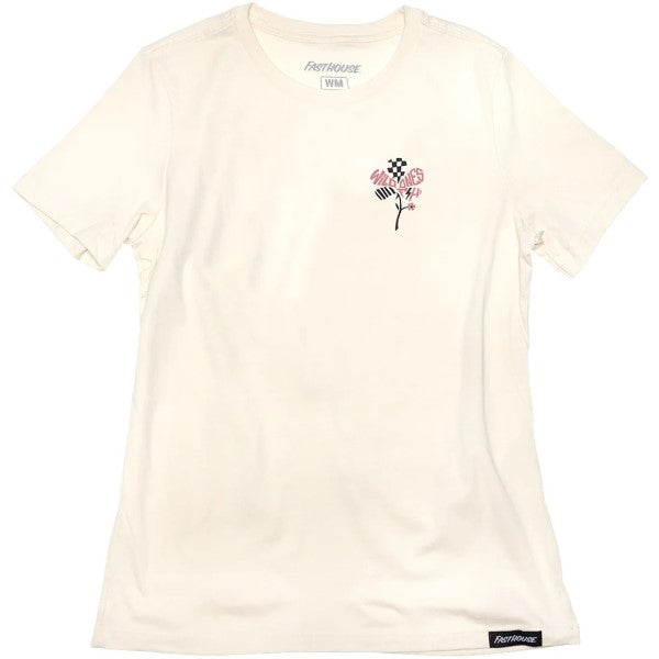 T-Shirt Garden Party Femme Blanc/Rose de face