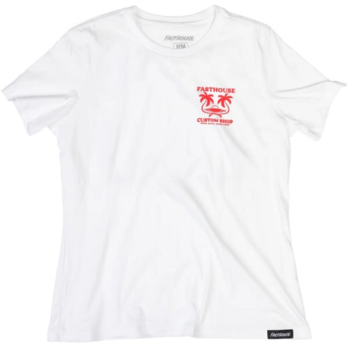 T-Shirt Getaway Femme Blanc/Rouge de face