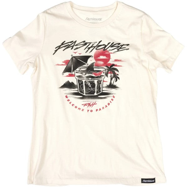 T-Shirt Hideout Femme Noir/Blanc/Rouge de face