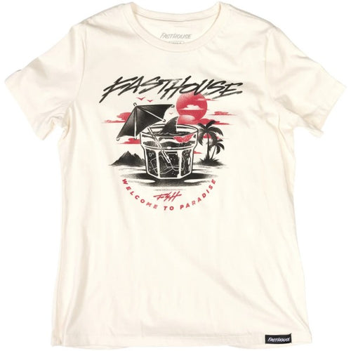 T-Shirt Hideout Femme Noir/Blanc/Rouge de face