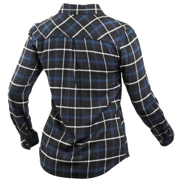 Chemise Flanelle Honey pour Femmes Bleu/Noir Dos