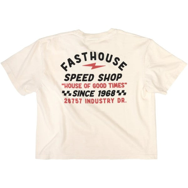 T-Shirt Junction Crop Femme Noir/Blanc/Rouge de dos