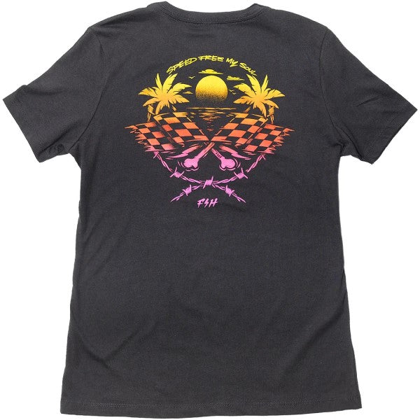 T-Shirt Sun Struck Femme Noir/Multicolore de dos