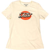 T-Shirt Tasker Femme Blanc/Orange de face