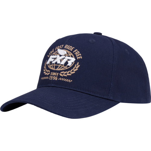 Casquette Worldwide Bleu, de face